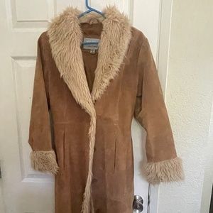 vintage real leather coat perfect for fall